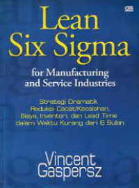 Image of Lean Six Sigma For Manufacturing and Service Industries